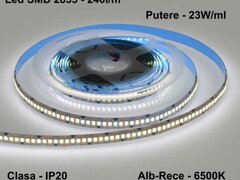 BANDA LED 2835 - INTERIOR - 240LED/M , DC 12V 23W/ML , ROLA/5M, ALB-RECE